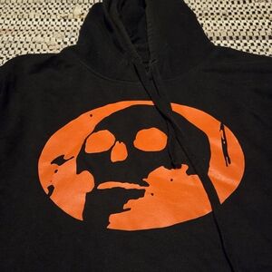 Black and Orange Skull Hoodie